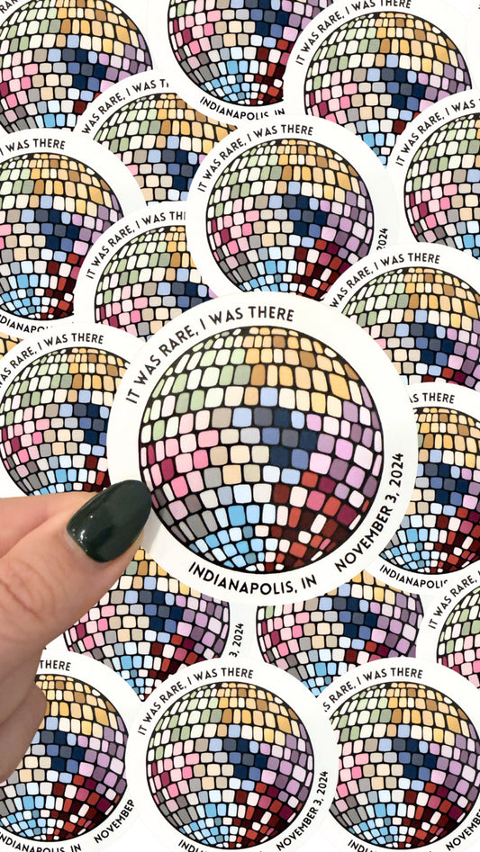 Mirror Ball I Was There Sticker - NOVEMBER 3