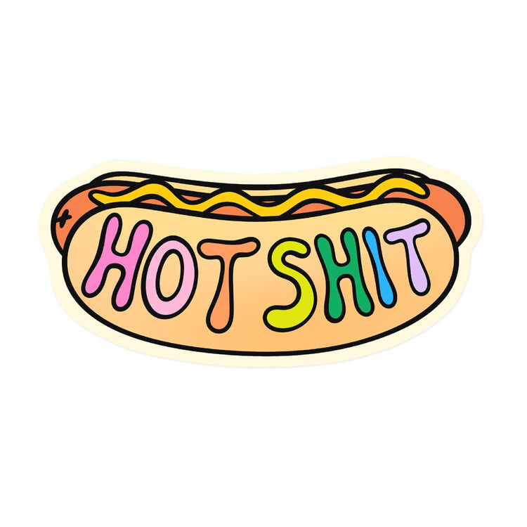 Hot Shit Hot Dog Sticker
