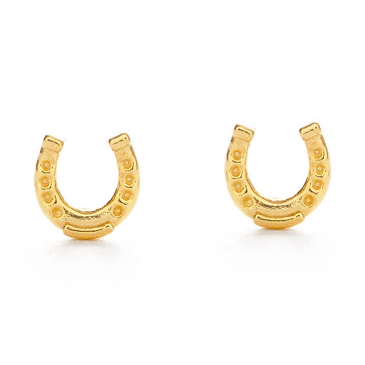 Tiny Horseshoe Stud Earrings