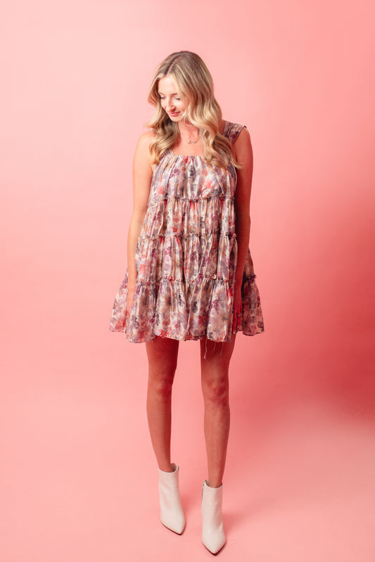 Sofie the Label Floral Organza Babydoll Dress