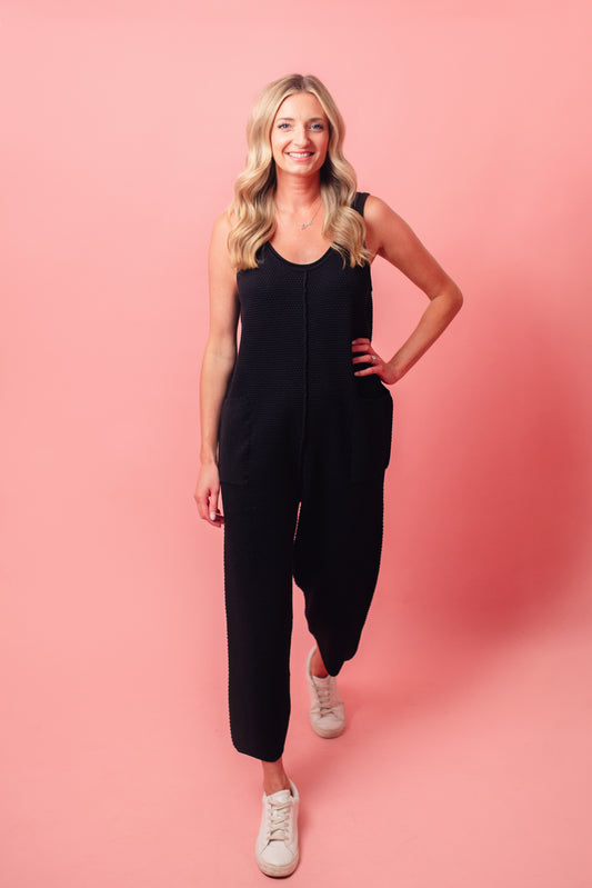 Black Sweater Jumpsuit