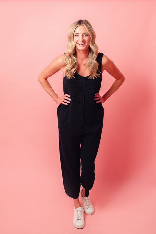 Black Sweater Jumpsuit