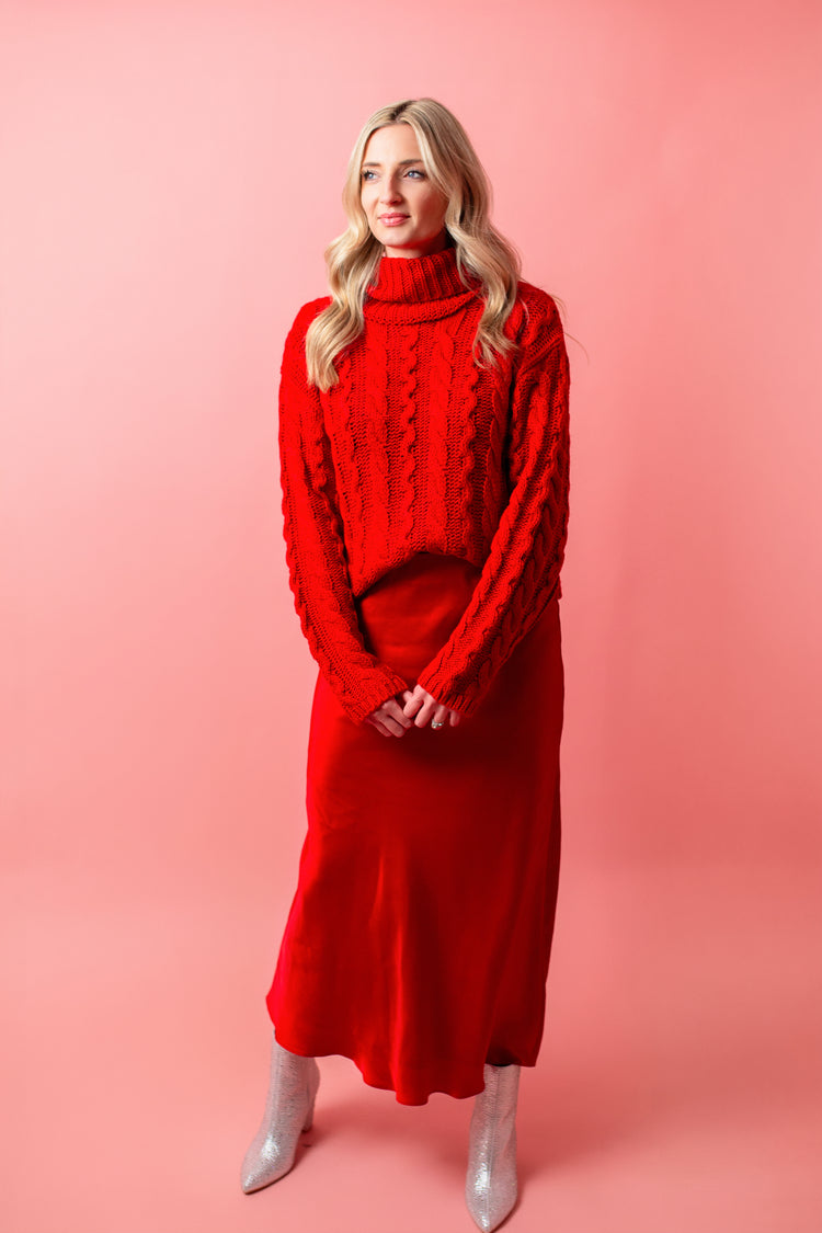 Z Supply Tied To You Sweater in Haute Red