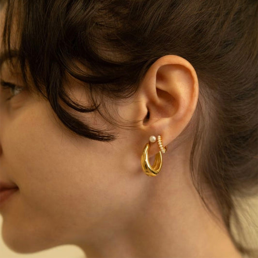 10mm Huggie Hoop Earrings