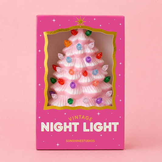 Pink Vintage Tree Night Light