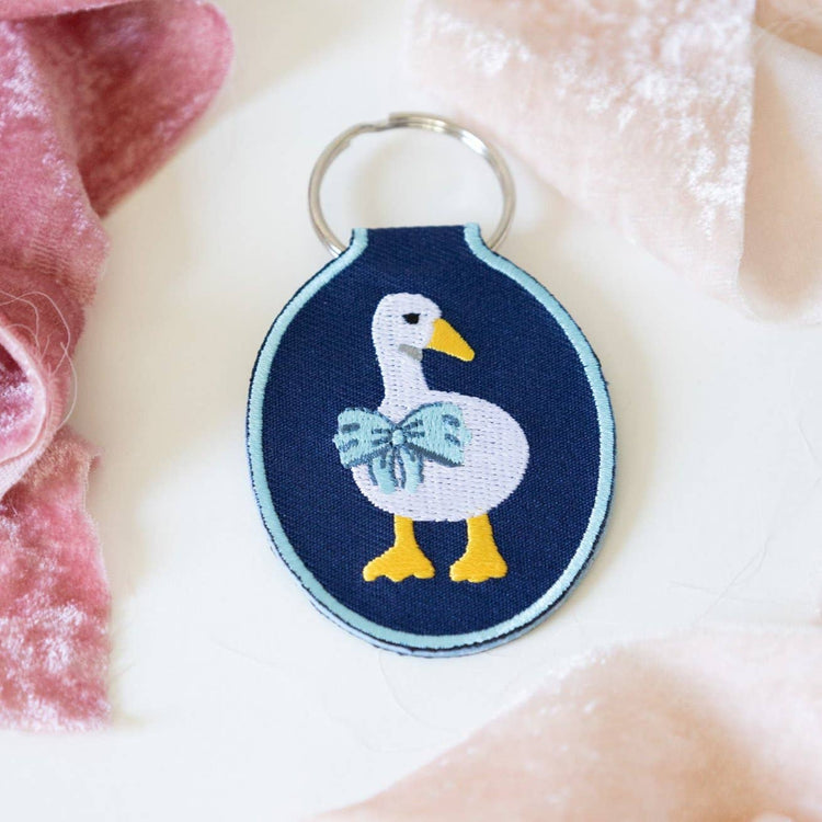 Duck Embroidered Key Chain