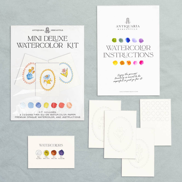 Mini Watercolor Kit: Folk Flowers
