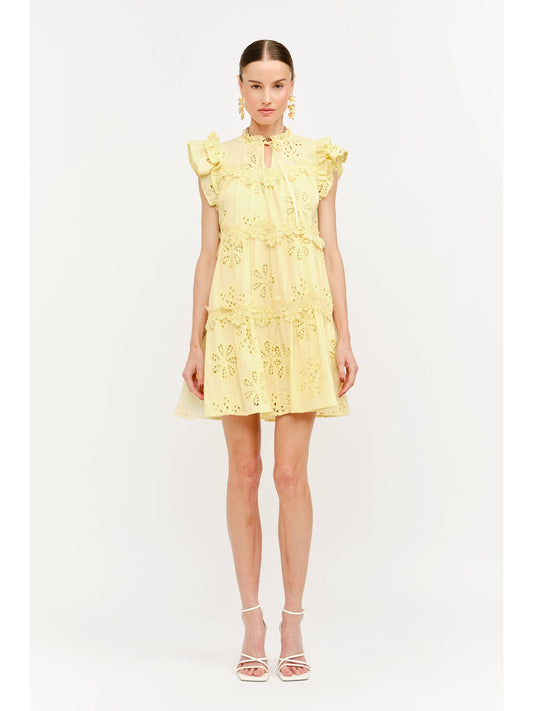 Kensie Butter Yellow Dress