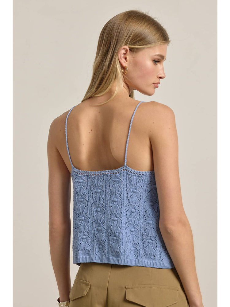 Knit Button Front Cami Top