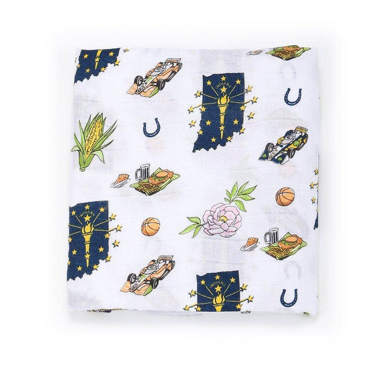 Indiana Baby Muslin Swaddle Receiving Blanket