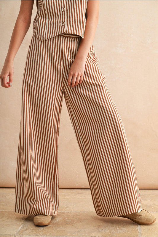 Striped Wide Leg Pants