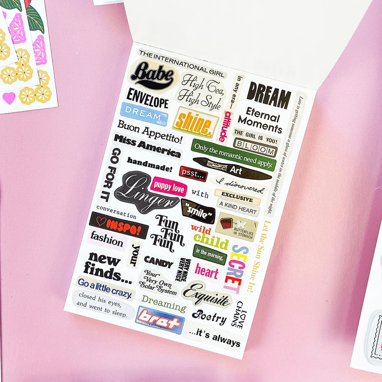 Pipsticks X Haricot Vert Daydreams Sticker Postcard Book