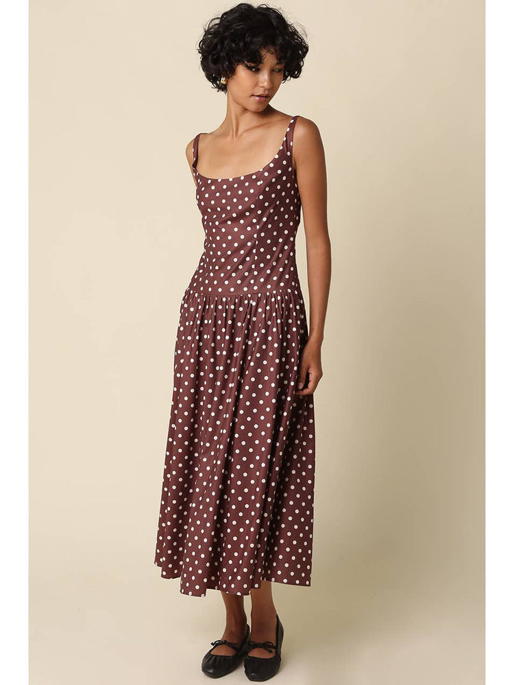 Katy Polka Dot Midi Dress