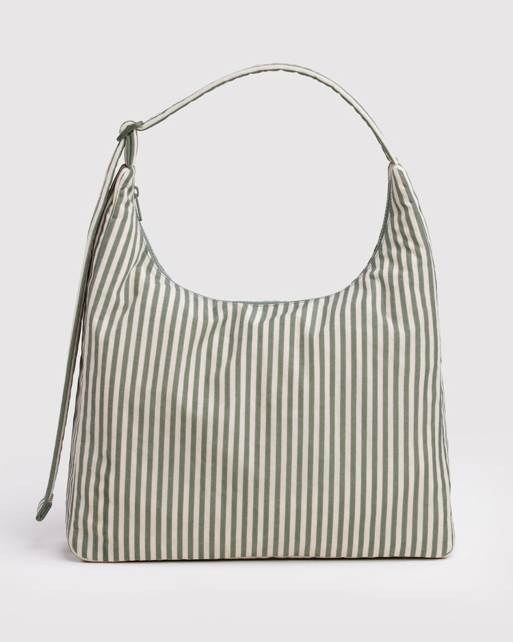 Baggu Nylon Shoulder Bag in Sage Stripe
