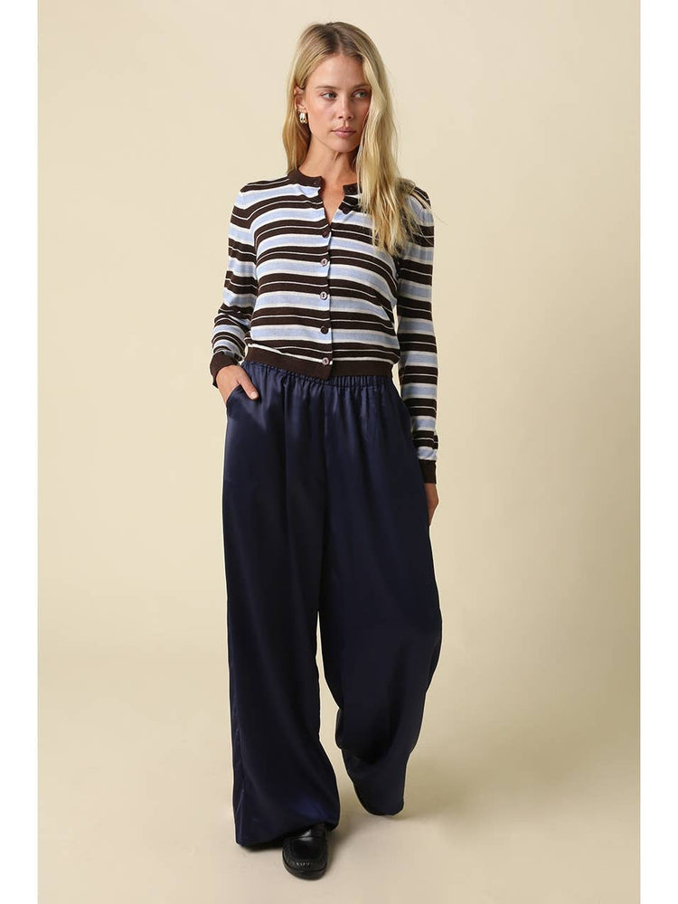 Ella Multi Stripe Button Cardigan