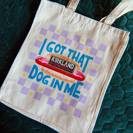 I Got That (Hot) Dog In Me Canvas Tote Bag