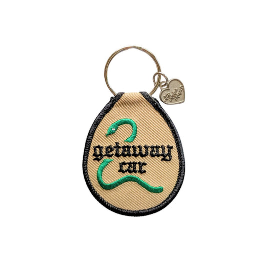Getaway Car Embroidered Keychain