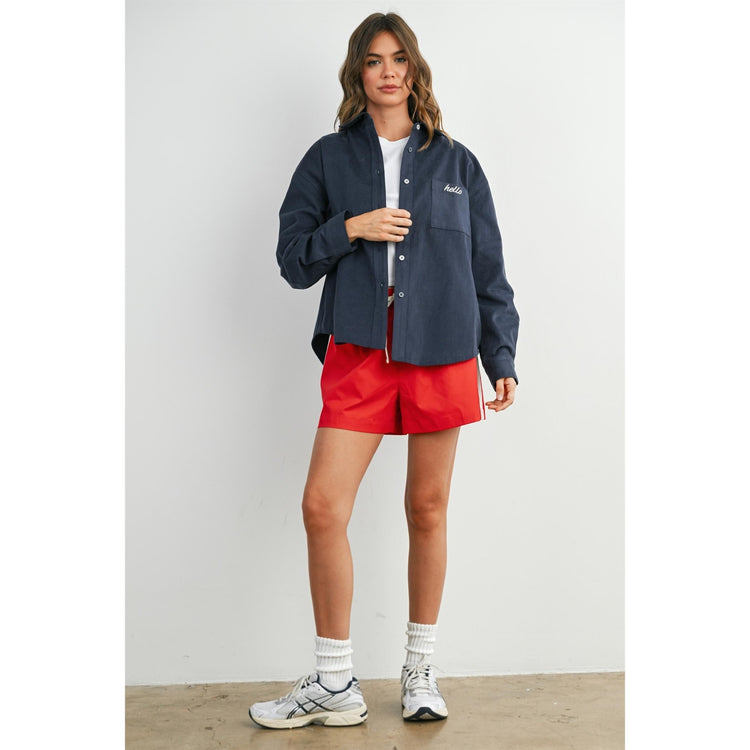 Button-Up Long Sleeve Casual Jacket