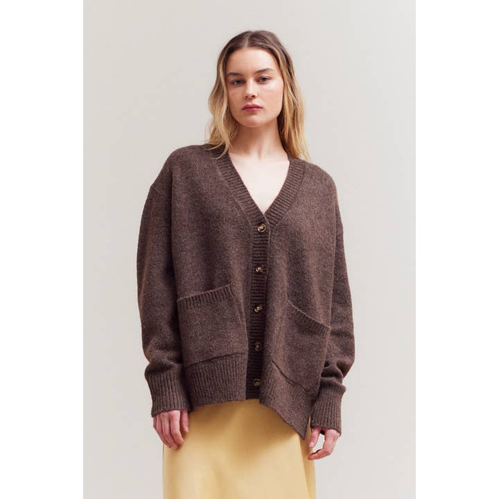 Chestnut Button Up Cardigan