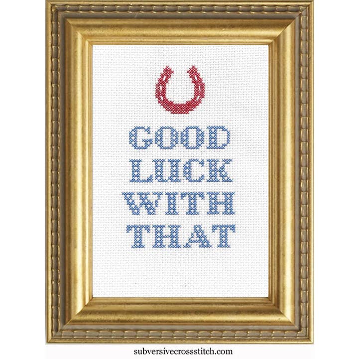 Good Luck with That Deluxe Cross Stitch Kit
