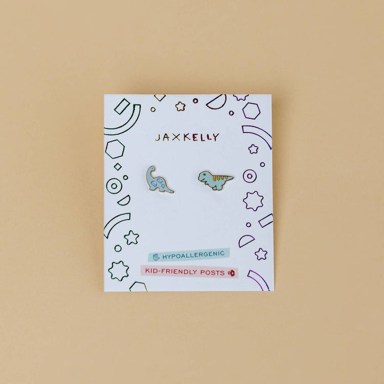 Dinosaur Enamel Flat Back Kids Earrings