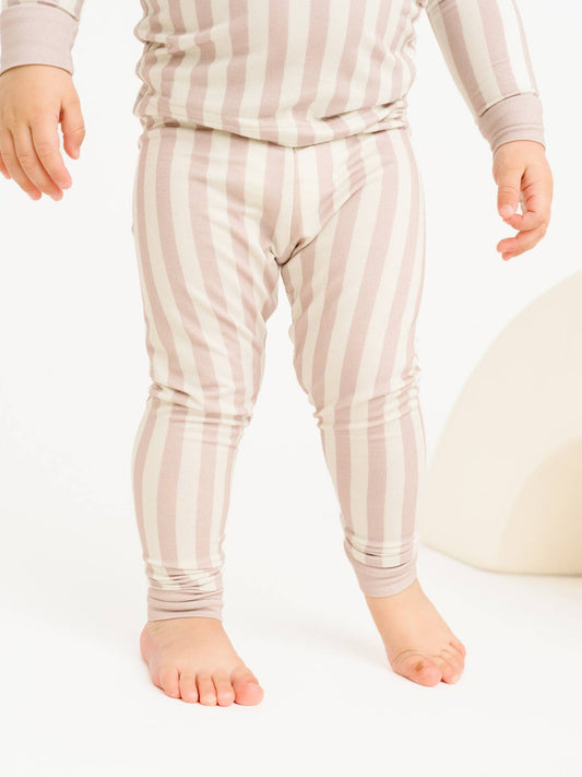 Blush Stripe Bamboo Set