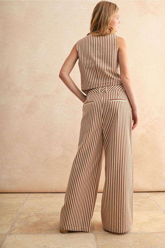 Striped Wide Leg Pants