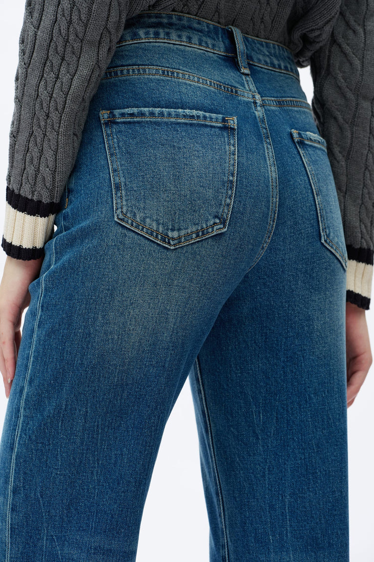 High Rise Straight Leg Jeans