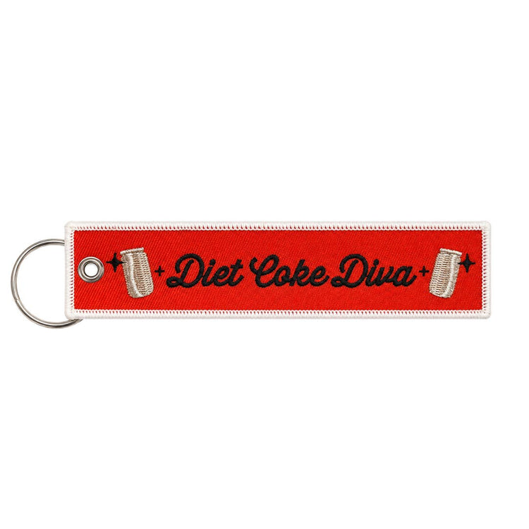 Diet Cola Diva Embroidered Keychain