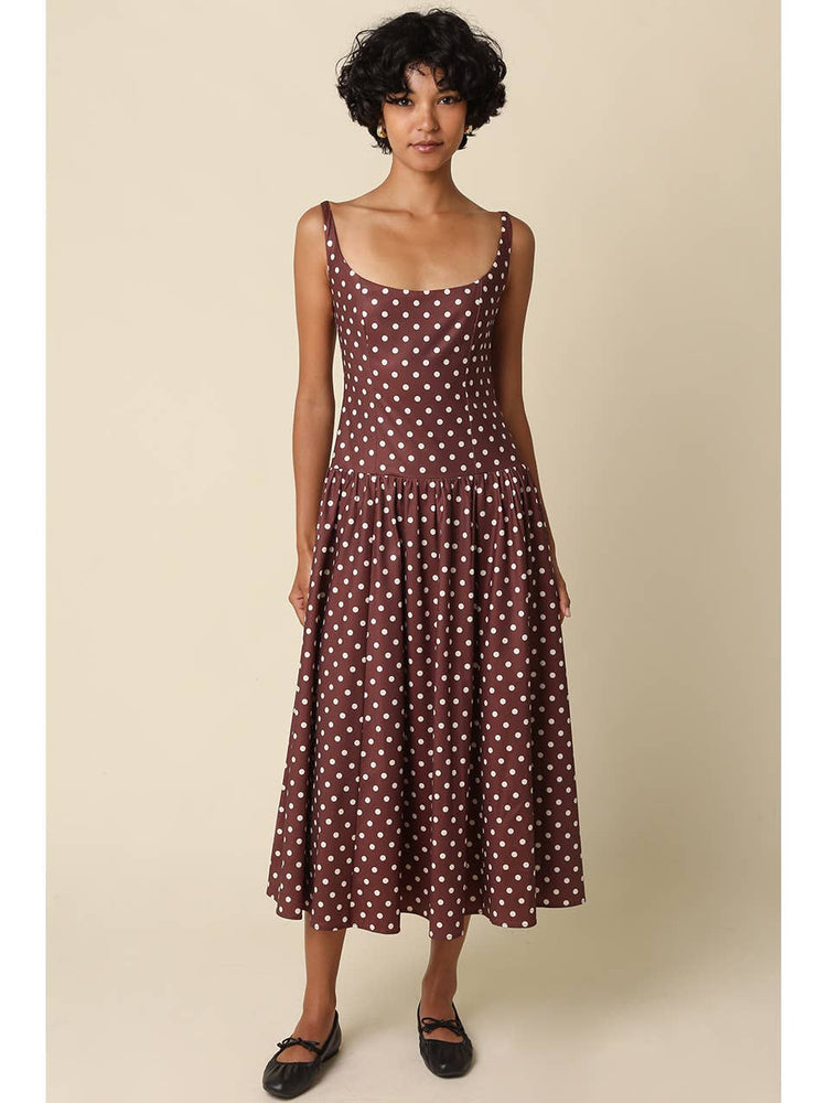Katy Polka Dot Midi Dress