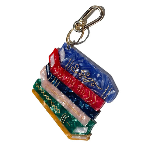 Hand Painted Book Bag Charm