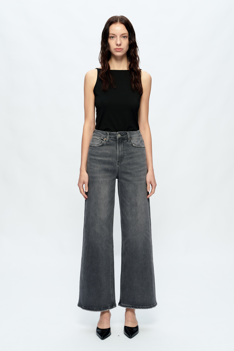Judy High Rise Wide Leg Denim Jeans