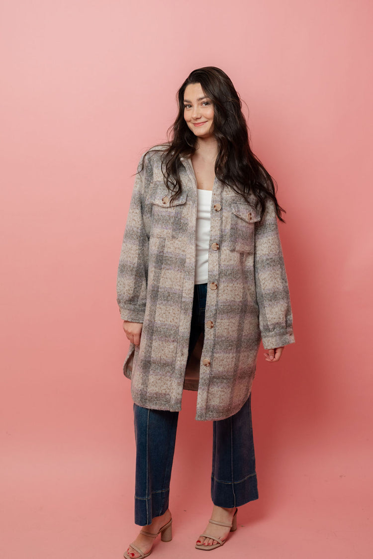 Z Supply Sonoma Plaid Jacket in Orchid Rain