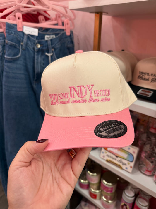 INDY Record Embroidered Hat PINK