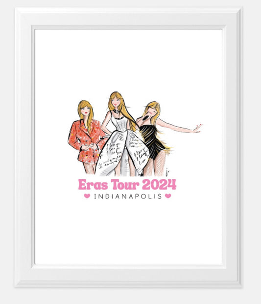 Indianapolis Eras 2024 Art Print