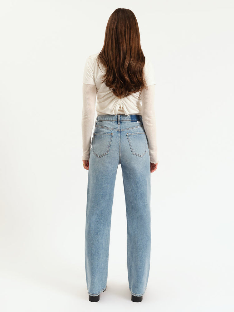 City High Rise Straight Leg Denim in Be Mine Vintage Blue