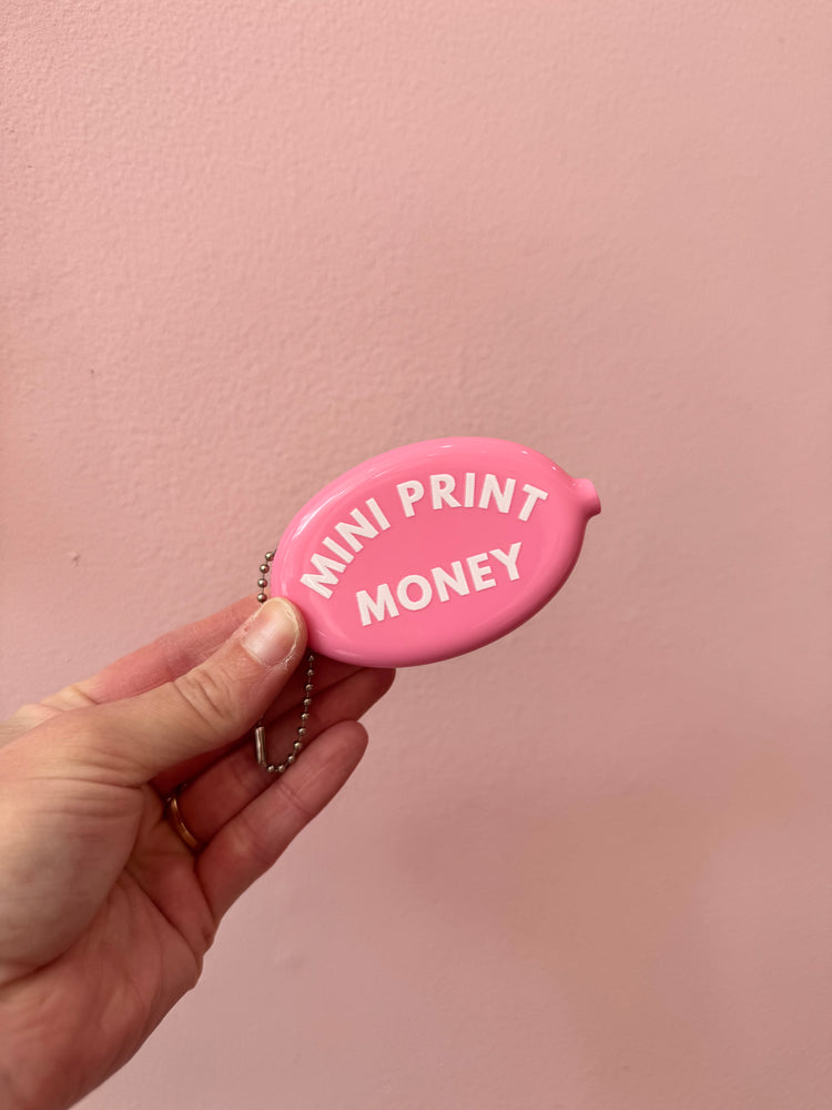 Pink Mini Print Coin Pouch