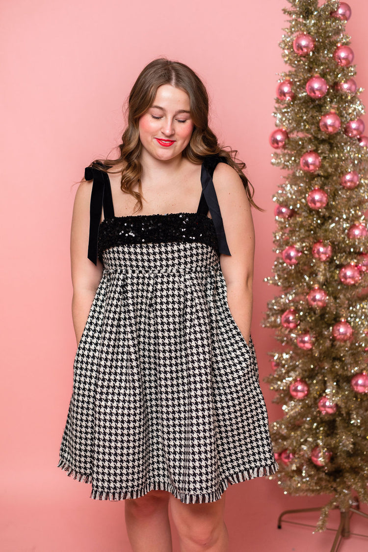 Gabrie Houndstooth Dress