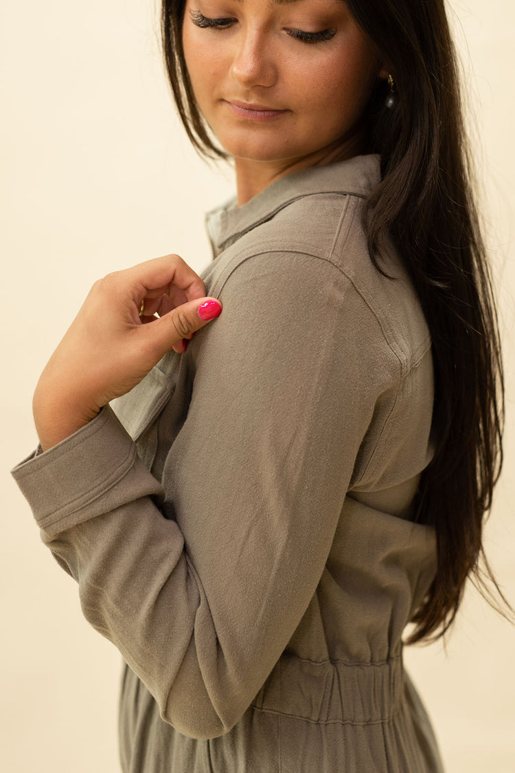 Woven Straight Cut Pocket Jumpsuit