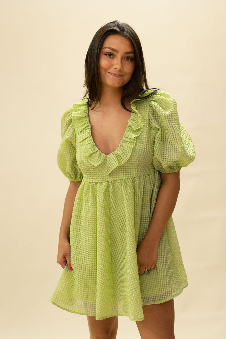 Apple Green Mini Dress