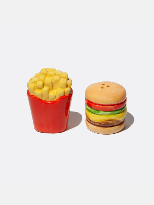 Fast Food Salt and Pepper Shakers Fries & Burger Set