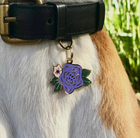 Wild Flower Pet ID Tag