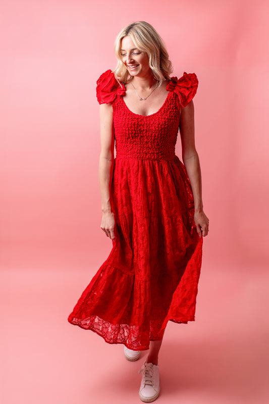 Lana Flutter Sleeve Dress