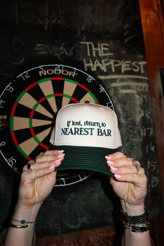 Return To Nearest Bar Embroidered Hat