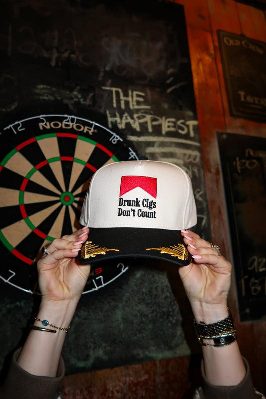Drunk Cigs Don't Count Embroidered Hat