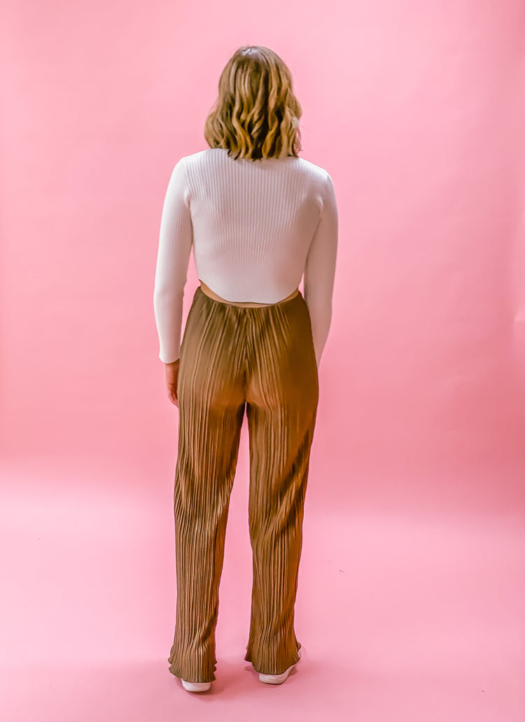 Cream Ribbed Sweater