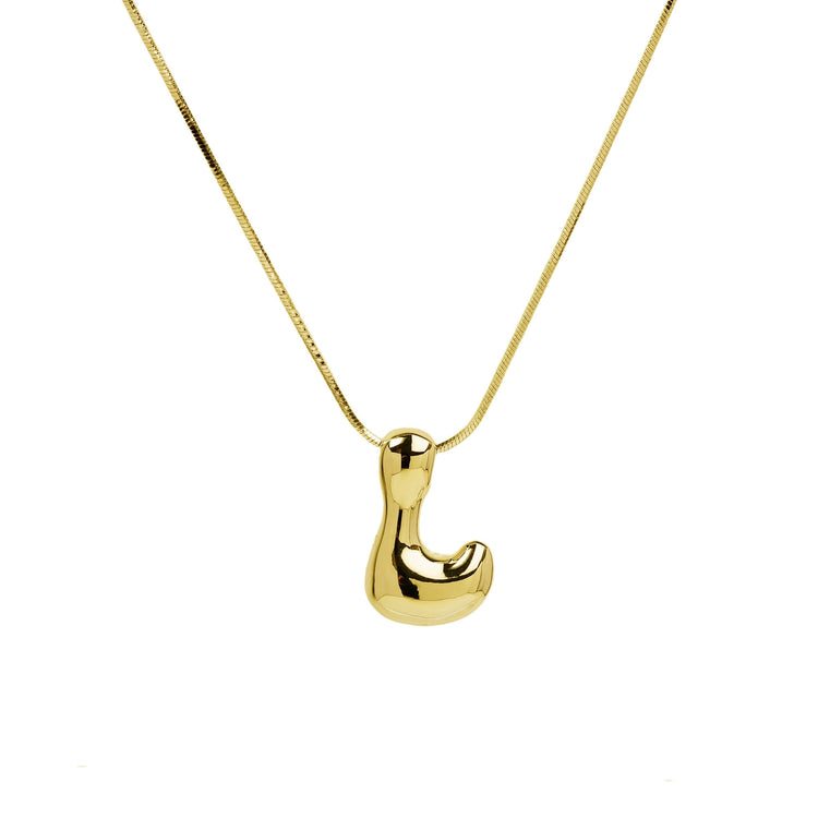 Initial Waterdrop 18K Gold Necklace