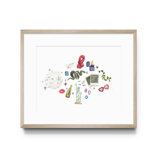 TS Eras Watercolor Art Print 5x7