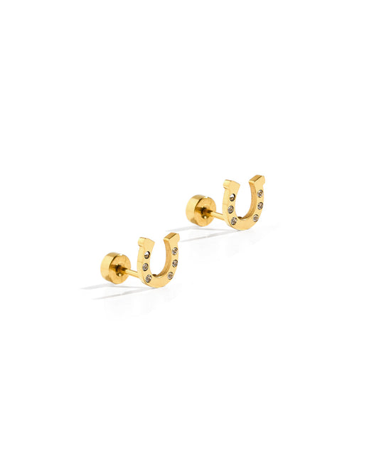 Horseshoe Screwback Stud Earrings