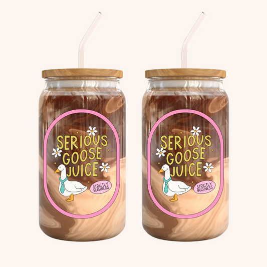 Serious Goose Juice Glass Cup